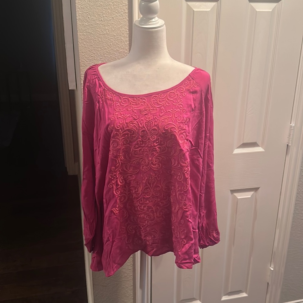 Pink Embroidered Savannah Jane Blouse